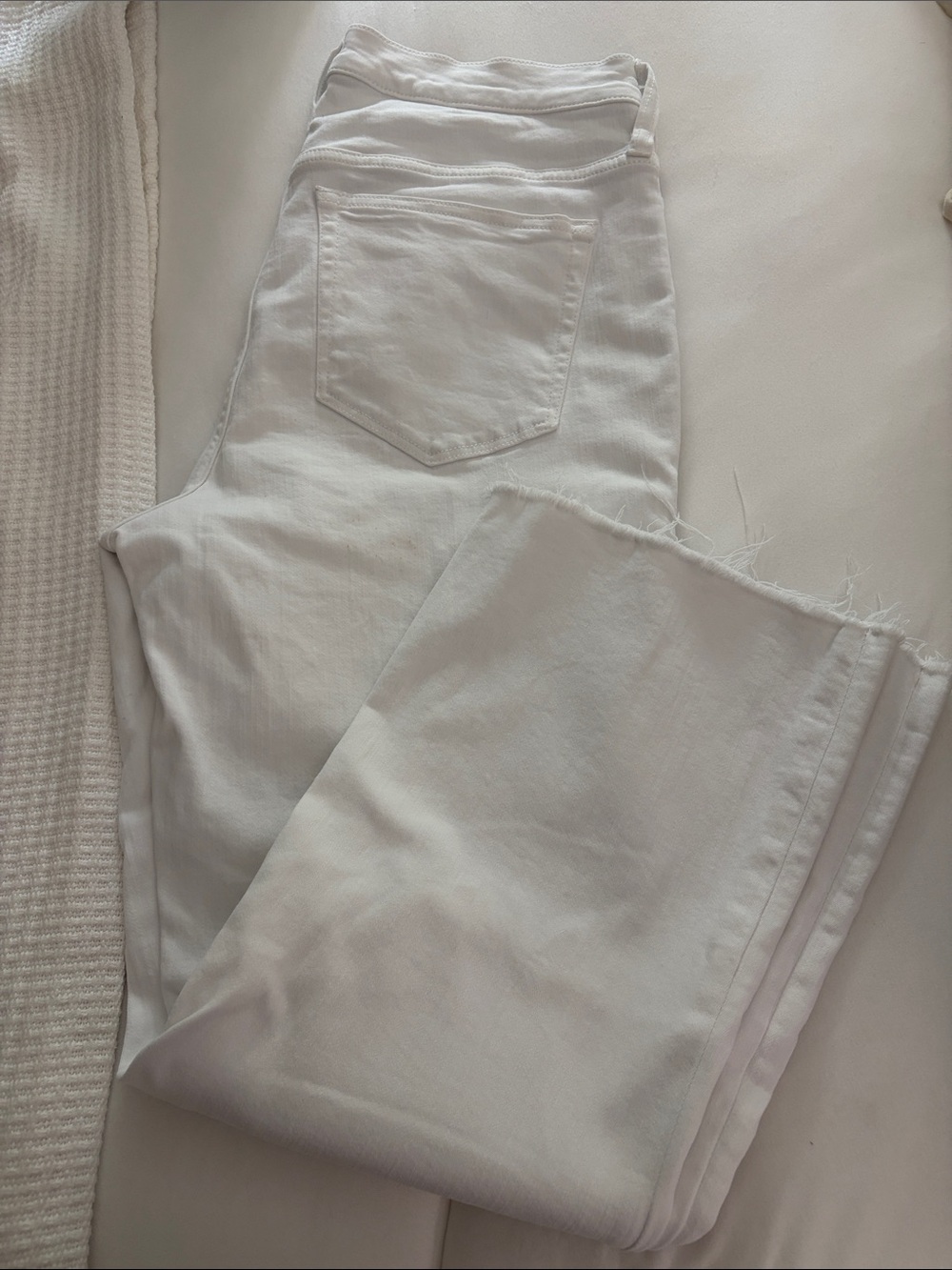 J. Crew White Straight-Leg Jeans